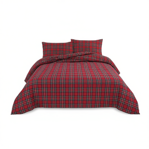 Juego de Funda de Edredón 100% Algodón Diseño Kilt Italiano Queen 250x200cm - Product Image 3