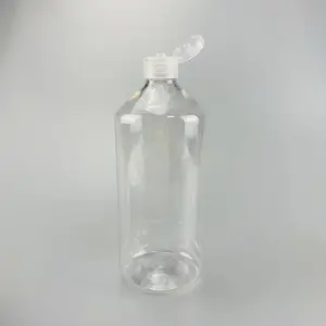 消毒液ペットボトル用透明プラスチックボトル1リットル