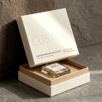 Boîte à parfum rigide en deux parties, blanche, de luxe, personnalisée, avec couvercle amovible, doublure en éponge réutilisable, boîte cadeau haut de gamme