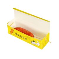 Boîte d'emballage jetable de qualité alimentaire avec logo personnalisé pour hot-dog, saucisse, sandwich