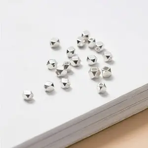 100pcs/lot Silver Gold Round Covers Crimp End Beads Dia 3/4/5 Mm