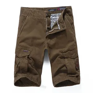 Хлопковые Штаны для мальчиков, уличные короткие брюки-карго со средней посадкой, большие размеры, на лето