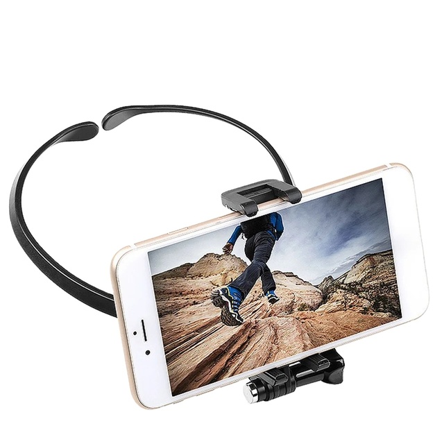 360 Degree Rotating Neck Phone Holder POV Photographing Vlog Wearable Mount Stand for Selfie & Video Recording