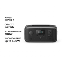 Estación de Energía Solar Portátil RIVER 3 de 300W, 512Wh, Batería Lifepo4, Inversor de Onda Sinusoidal Pura, MPPT, Funciona con Panel Solar para Auto, Reino Unido, China