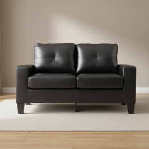 Sofá de Dos Plazas Glory Furniture Newbury Negro, de Cuero Sintético, Modular, Contemporáneo, para Sala de Estar - Product Image 2