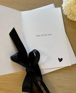 To My Wedding Day Card Diseño personalizado Impresión Regalo al por mayor Gracias Tarjetas de felicitación Boda con cinta de seda - Product Image 2