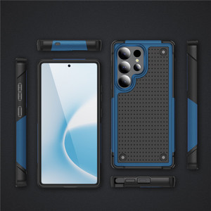Étui de téléphone élégant à blocs de couleur antichoc à quatre coins pour Samsung S23 FE S25 Ultra Housse de protection - Product Image 2