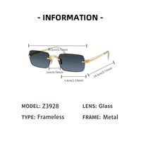 Lunettes de soleil sans monture, verres haute définition, légères, confortables, protection UV400 pour hommes et femmes