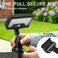 Lampu Tali Tenaga Surya Tahan Air IP65 Sensor Gerak PIR LED Isi Ulang 1500mAh Lampu Dinding Taman Halaman Luar Ruangan