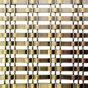 Jala logam keras berlapis tembaga antik untuk furnitur & panel kisi kreatif bentuk lubang heksagonal untuk pagar bengkok - Product Image 3