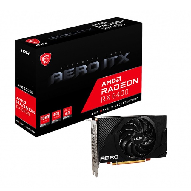 MSI Radeon RX 6400 AERO ITX 4G Graphics Card