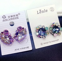 Offre Spéciale lot mixte Zircon plaqué or boucles d'oreilles bonbons coréens bonne déclaration boucles d'oreilles mode Bling boucles d'oreilles