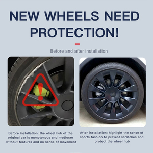 Pour Tesla modèle Y 20 pouces capuchon de moyeu Patch protecteurs de roue ABS <span class=keywords><strong>enjoliveur</strong></span> autocollants Auto accessoires extérieurs - Product Image 4