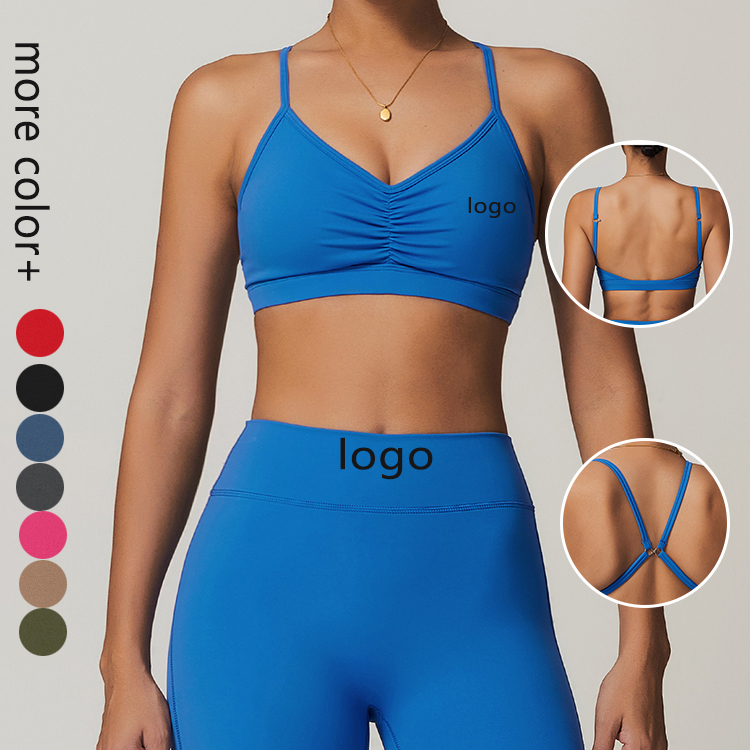 Soutien-gorge De Sport Ouverture Devant Sans Armatures - Lot De 2, Confortable Pour Yoga Et Quotidien