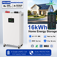 Batterie Lifepo4 48V 16kWh en stock en Pologne, DDP, avec fonction de chauffage JK V19 BMS, cellule de batterie au lithium 8000 cycles pour stockage d'énergie