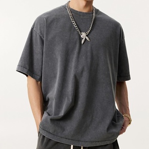 เสื้อยืดโอเวอร์ไซส์สำหรับผู้ชายเสื้อยืดผ้าฝ้าย100% ซักได้พิมพ์ลายโลโก้ตามสั่ง - Product Image 3