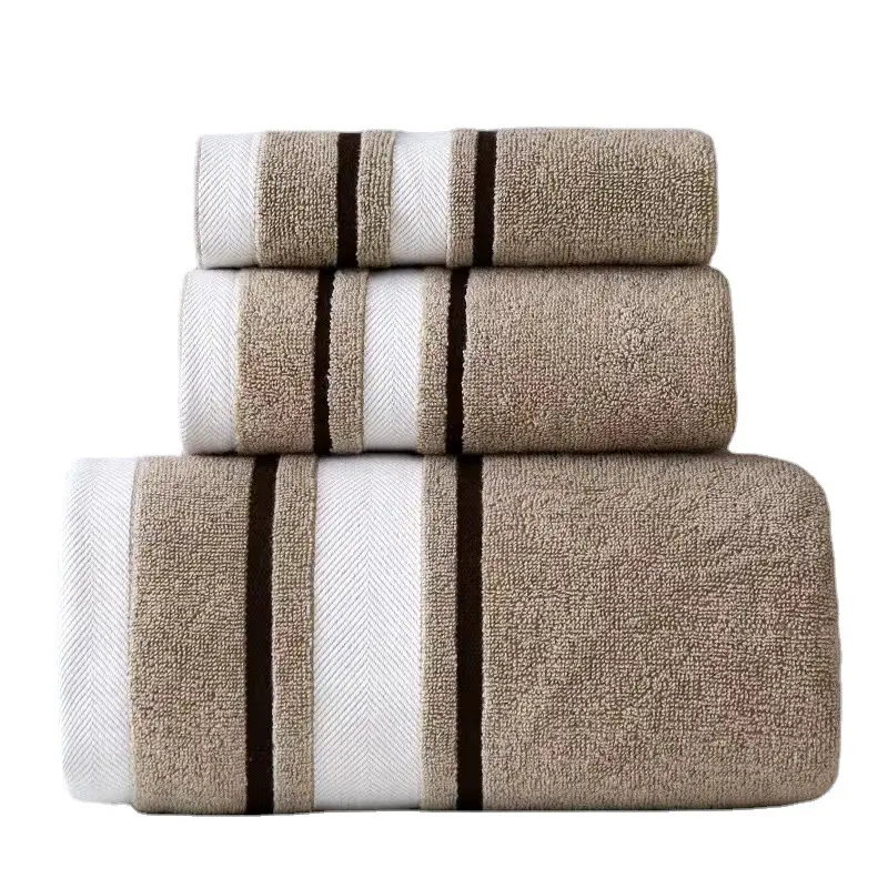High Quality Cotton Towel Set Wholesale Enlarge Absorb water Family Hotel Gift Towel Set Wholesale