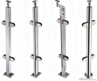 Système de garde-corps en verre pour escalier YL METAL en acier inoxydable, avec embouts en acier inoxydable et aluminium pour balcon