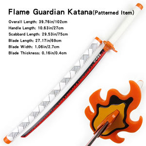 Espada Katana Flame Guardian (Artículo con Diseño), Popular Espada de Anime Demon Slayer: <span class=keywords><strong>Kimetsu</strong></span> <span class=keywords><strong>No</strong></span> <span class=keywords><strong>Yaiba</strong></span>, Arma de Cosplay, 39.76 pulgadas/102 cm - Product Image 2