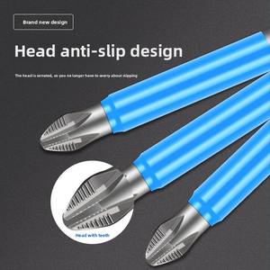 Puntas de Destornillador Magnéticas Phillips PH, Vástago Hexagonal de 1/4 Pulgada, Acero Aleado S2, Antideslizantes, Juego de Puntas de Cruz Largas para Taladro, Cabeza de Tornillo de 25-150 mm - Product Image 4