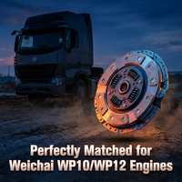 Disco de Embrague para Camión AZ9114160020, 430 mm, para Motor Sinotruk HOWO A7 Weichai WP12, Material de Fricción Cerámico Premium