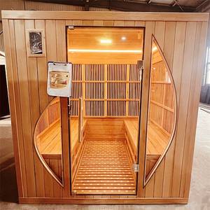 Sauna à vapeur sèche en bois de pruche canadienne à bas prix salle de sauna intérieur à infrarouge lointain pour 1 personne - Product Image 6