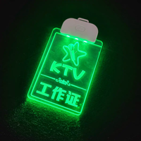 Étiquettes/Badges nominatifs LED rechargeables personnalisables - Alimentation USB/piles, options multicolores pour entreprises et hôpitaux