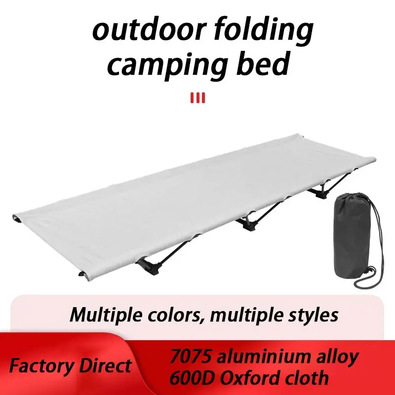 Lit de couchage pliable léger et portable, nouveau style pour l'extérieur, lit simple pliable pour camping