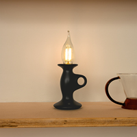 Veilleuse décorative unique d'art moderne en forme de bougie Veilleuse LED rechargeable à intensité variable pour chambre à coucher