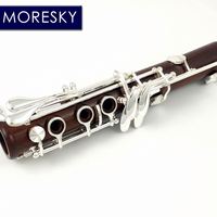 MORESKY Rosewood Professional Clarinet Bb Silver Plated 17 Keys Nickel Silver Customized M103 OEM Mopane Body