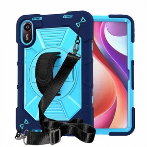 เคสแท็บเล็ตสีน้ำเงินกรมท่า ทนทาน ป้องกันแรงกระแทก สำหรับ Redmi <span class=keywords><strong>Pad</strong></span> 2 ขนาด 11 นิ้ว พร้อมขาตั้งหมุนได้ 360 องศา และสายคล้องมือ - Product Image 1