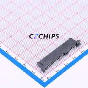 XUTS-2218-0127 <b>Hard</b> <b>Drive</b> Connector (SAS/SATA/M.2) SMD,P=1.27mm Connector SATA Female 22P Vertical Mount - Product Image 2