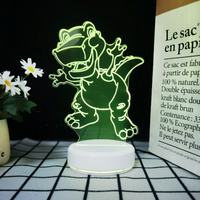 Lampe de nuit LED 3D créative en forme de dinosaure, personnalisable, avec télécommande et impression de logo pour chambre à coucher, vente chaude