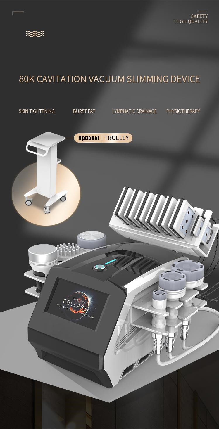 6 IN 1 lipolaser 650nm lipolaser vacuum cavitation rf/multifunction rf lipo laser beauty machine 7 in 1