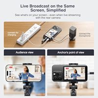 Moniteur Selfie Vlog Magnétique pour Téléphone avec Télécommande Bluetooth, Écran de Caméra pour Vlog, Diffusion en Direct et TikTok