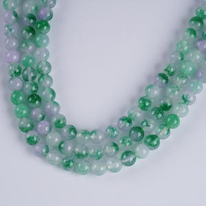 Vente en gros directe du fabricant, perles de cristal de 8-9 mm, perles de verre lampwork colorées, chaîne longue semi-finie, fabrication artisanale - Product Image 5