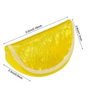 Irisan Lemon Buatan Realistis Simulasi Jeruk Nipis Irisan Buah untuk Minuman Pengisi Vas Dekorasi Dapur Alat Peraga Fotografi