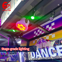 Machine de jeu d'arcade musicale de luxe Starry LED Crazy Jazz Drums à 3 écrans avec pédales lumineuses en métal, version espagnole, pour centre de divertissement