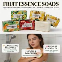 Savon en barre aux fruits moulé à la française OEM ODM 250g, marque privée, parfum personnalisé longue durée, nettoyant, directement de l'usine