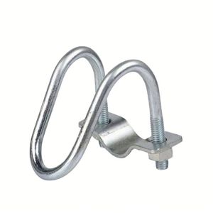 Collier de serrage double tube en acier et alliage de zinc avec goupilles et chevilles d'expansion, et collier de serrage en acier inoxydable - Product Image 1