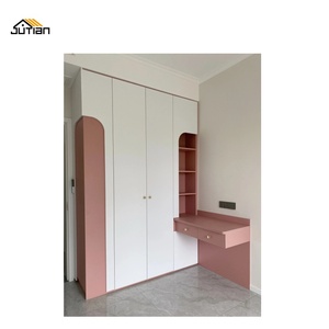 Hiện Đại Màu Hồng Tự Làm Gấp Kim Loại Tủ Quần Áo Cho Cô Gái Phòng Ngủ <span class=keywords><strong>MDF</strong></span> Cửa Đồ Nội Thất Nhà Có Thể Điều Chỉnh Không Gian Tiết Kiệm Cho Trường Học Quần Áo - Product Image 3