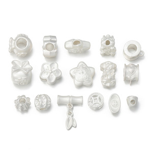 Perles d'espacement en alliage plaqué argent de formes variées pour la fabrication de bracelets, style chinois, accessoires de bijoux DIY 8mm AC3721 - Product Image 5