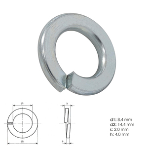Arandelas zincadas M8 DIN127 Calidad 6.0 - Product Image 1