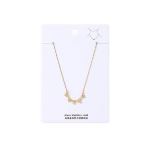 Collar de Acero Inoxidable con Colgante de Estrella de Cinco Puntas, Chapado en Oro, Minimalista, Unisex, para Uso Diario - Product Image 1