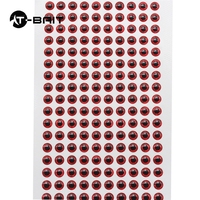 720-300 pièces/lot 3mm 3.5mm 4mm 4.5mm 5mm 5.5mm 6mm Yeux de pêche ovales en plastique 3D pour leurres, type pupille, haut droit