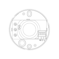Sensor Gerak Radar Microwave 360 Derajat AC220V 240V 5.8GHz, Pemasangan Permukaan, Detektor HF yang Dapat Disesuaikan untuk Tangga dan Ruang Bawah Tanah