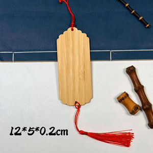 Etiquetas Colgantes de Madera sin Acabado con Borlas Rojas, Marcadores de Madera de Bambú en Blanco de Diferentes Formas para Manualidades y Regalos DIY - Product Image 6