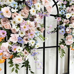 Arche florale en soie réaliste de qualité supérieure pour cérémonie de mariage, toile de fond de lieu événementiel, décoration de rentrée scolaire - Product Image 3