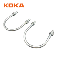 Boulon en U rond en acier inoxydable M10 60mm M12 114mm zingué, vente chaude