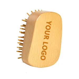 Peine de masaje de bambú, masajeador de cuero cabelludo de madera, cepillo de pelo de madera, peine de bambú portátil, cojín de aire antiestático, <span class=keywords><strong>Mini</strong></span> cepillo para el cabello - Product Image 1